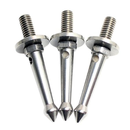 3 stk rustfrie 3/8 tommers stativfotpigger for mykere, løsere terreng Pigger for Gitzo/Manfrotto/Sir