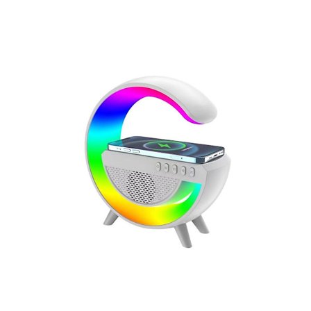 Audio Intelligent Bluetooth-højttaler trådløs opladning Sengebord Lille natlys G500 Bluetooth-lydudsalg(Hvid)