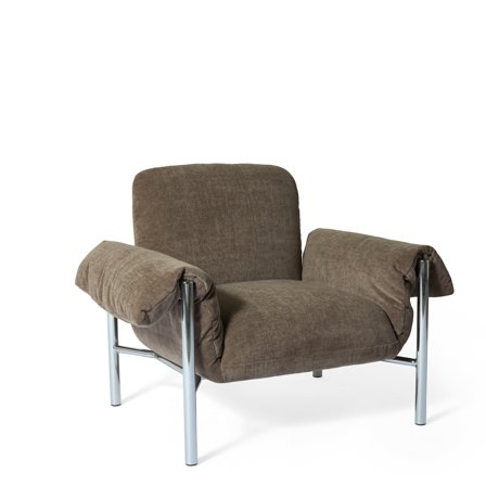 Muffle loungestol - Mørk Greige - 108x83x79 - Lænestol