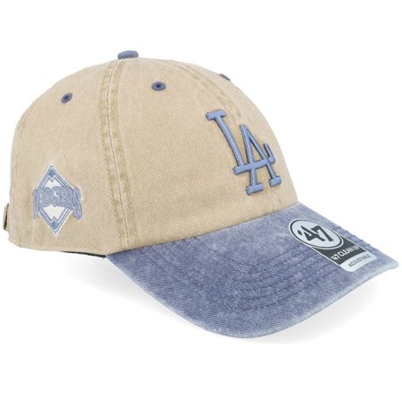 47 Brand - MLB Beige unconstructed Kasket - Los Angeles Dodgers Eldin Clean Up Khaki/Royal Dad Cap @ Hatstore