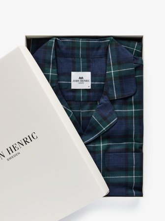 John Henric Men's Grünes Pyjamas Set Size M