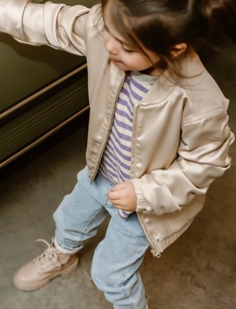 Daily 7 T-Shirt Longsleeve Stripe - Purple - 104