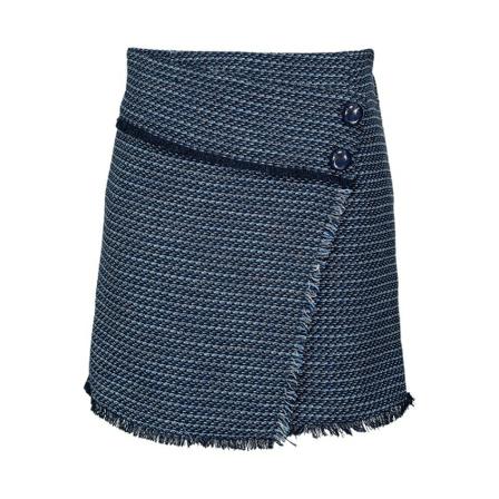 Pinko Tweed Mini Rok , Blauw , Dames , Maat: L Korte rokken