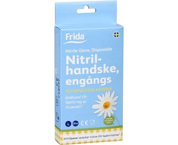 Frida Svart Engångshandske Nitril Large 20-p - Engångshandskar 20-pack storlek L