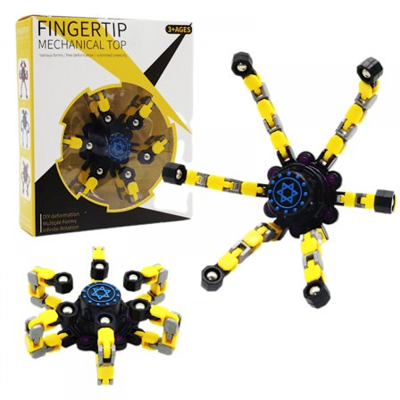 Fidget Spinner med kult design - Fidget-leketøy - Kreativt transformerbart fingertuppgyro - Spinner med mekanisk kjedelager - Morsomt 