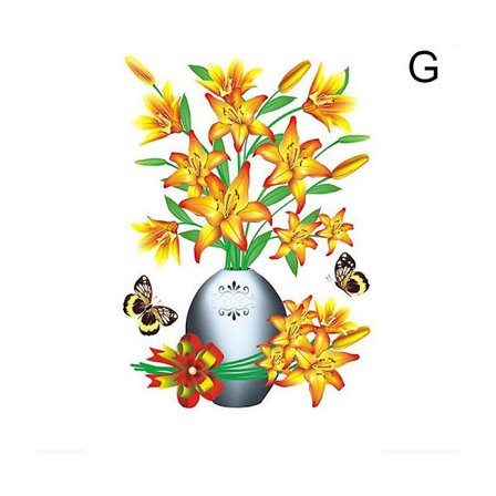 DIY Plant Vas 3D Stereo Klistermärken Självhäftande Vägg Kylskåpsdekoration Vattentät