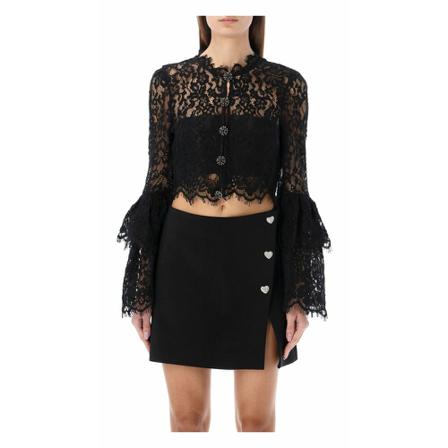 Self Portrait Shirts Sort, Dame Bluser og skjorter