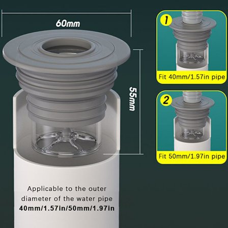 Golvavlopp Vattenrör Plugg Cover Insektsskydd Avlopp