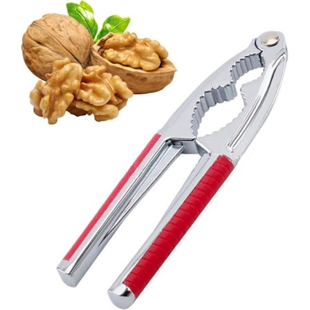Rød - Sklisikker silikohnøtteknekker, manuell nøtteknekker for skrelling