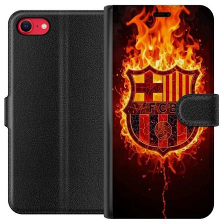 Kompatibel Tegnebogsetui til Apple iPhone SE (2020) FC Barcelona fodboldklub Spanien La Liga topklub med ungdomsakademi teknisk fokus og verdenskendte