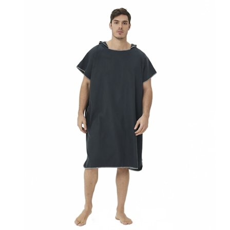 Sort Surf Poncho til Kvinder og Mænd - Svømmeponcho, Strandponcho -