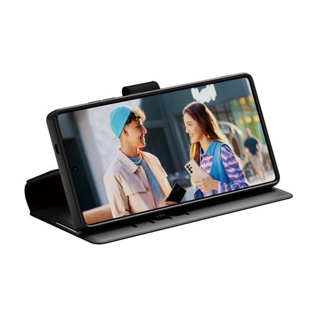 PanzerGlass CARE Galaxy S25 Ultra Feature Lommebokdeksel (sort) Vegansk lær, 4 kortlommer, stativfunksjon