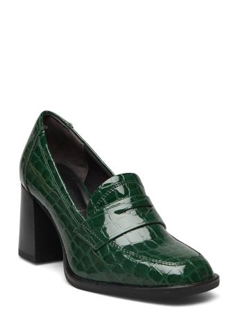 Women Slip-On Shoes Heels Heeled Loafers Green Tamaris