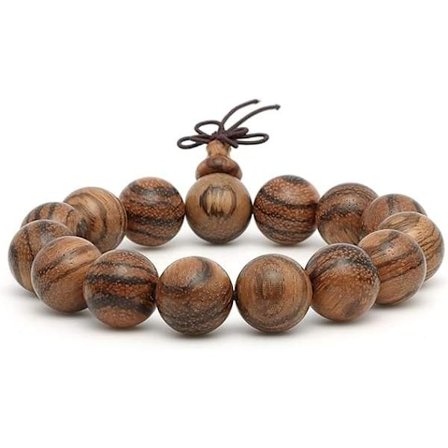 15 mm rannekoru puuhelmillä, käsintehty rannekoru puuhelmillä, vietnamilainen Agarwood-rannekoru helmillä, 15 helmen rannekoru