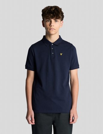 Lyle & Scott Plain Polo Shirt - Navy - 128-134