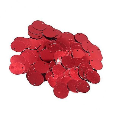 6xdiy Glänsande Runda Lösa Paljetter Pailletter Sömnad Hantverk 16mm Röd