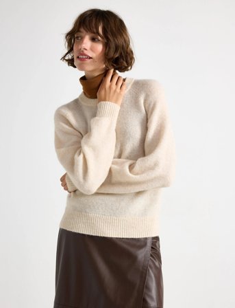 Lindex Sweater Izzy Mohair Blend - Cream - M