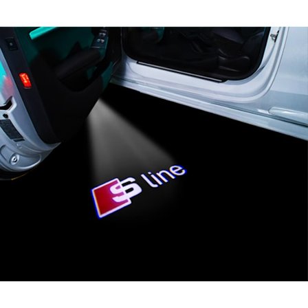 2 stk. egnet for Audi Audi velkomstlys A4LA5A6L ambientelys A7A8LQ3Q5Q7 dør laser projeksjon skyggelys, stil 3