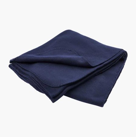 Fleecepläd 130 x 160 cm mörkblå - Biltema