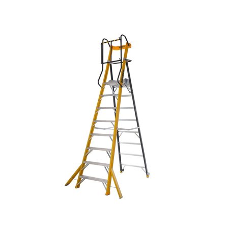 Glass fibre podium steps INSULATE, 8 treads, H 2230 mm