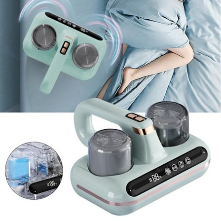 Mini Anti-kvalsterdammsugare - 100W Kraftfull UV-kvalsterrengörare med värme (Grön)