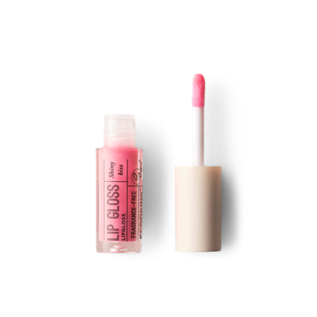 Ecooking Mini Lip Gloss 07 - Hydrerende Gloss med Hyaluronsyre og E-vitamin, Pure Pink