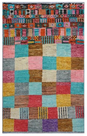 Hand Knotted Moroccan Berber - Afghanistan 97X155 Wool Rug Small