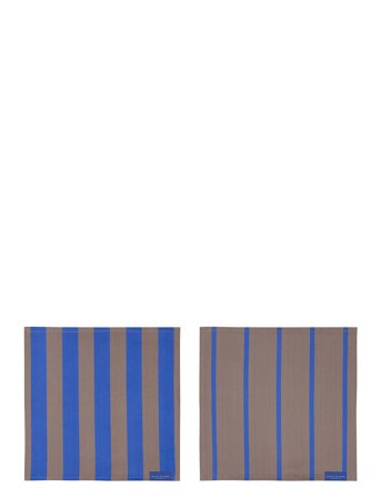Mette Ditmer Stripes Dish Cloth, 2-Pack - Blue - W33X L33CM