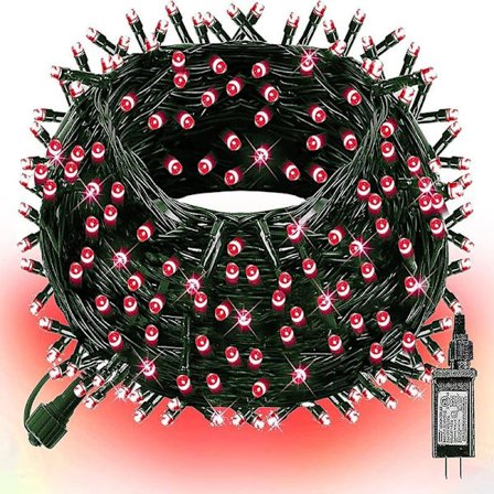 Ljusa 20 m 200 LED Julbelysning, Julgransbelysning Koppla ihop Röd