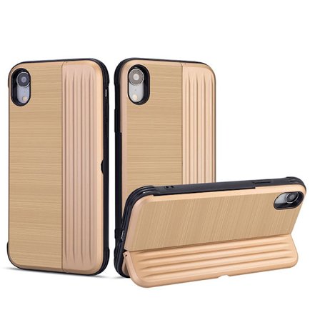 iPhone XS Max - Stilrent Skal med kortplats och mobilställ