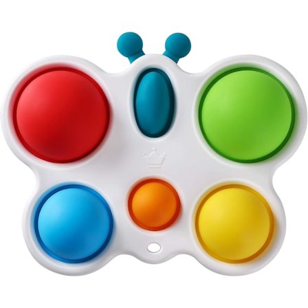 Fidget Popper Sensoriske Legetøj til Babyer fra 6+ Måneder, Montessori Aktivitetslegetøj til 1 2 3-årige Småbørn, Tryk og Pop Bobler Badelegetøj, 