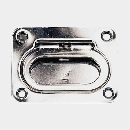 Lattialuukku Roca, 58 mm x 75 mm, palautusjousella, haponkestävä ruostumaton AISI 316