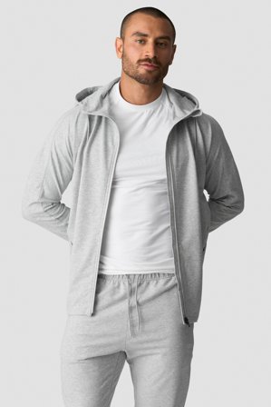 ICANIWILL - Activity Zip Hoodie M Light Grey Melange - Heren - sportkleding van ICIW