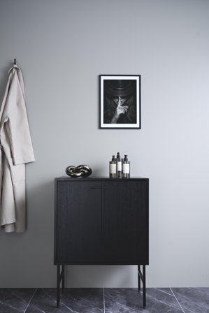 Gustavsberg Artic Veggskap svart, 32 cm dyp, Baderom