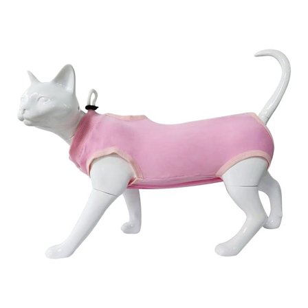 Andningsbar kirurgisk dräkt för katter vid hudsjukdomar, mjukt och bekvämt material för återhämtning efter operation för katter efter sterilisering, 