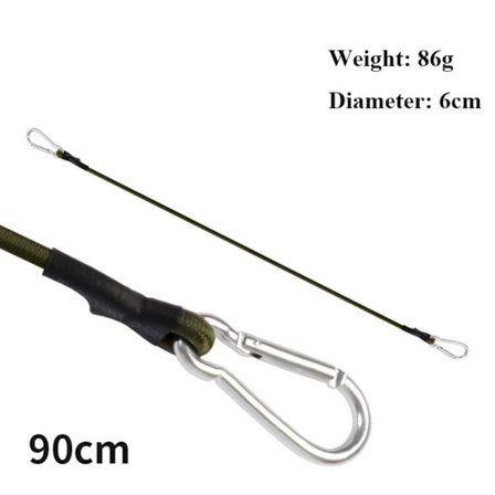 Karabiinin joustava köysi 90cm