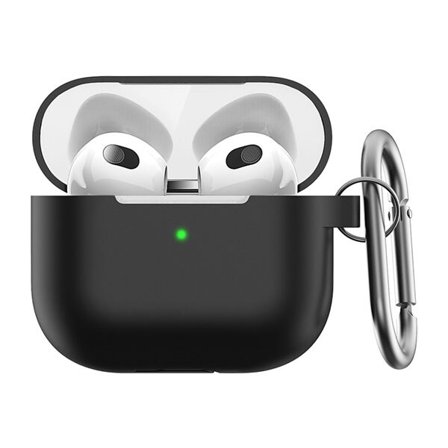 KeyBudz Elevate Series-deksel med nøkkelring for Airpods 3 - Svart