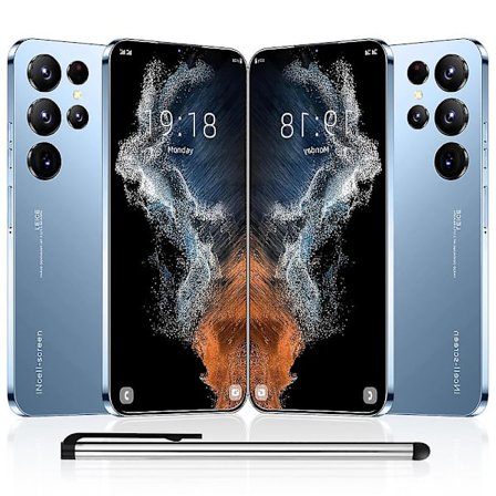 Nnte30+ 4g mobiltelefon 6,8" 32gb/3gb ulåst mobiltelefon Dual Sim, sort, med berøringspen, 2023 nye ulåste Android-telefoner