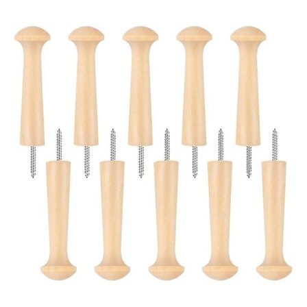 10 stk. Træ Shaker Søm Skrue-i Træ Krog Shaker Søm, 3,7 tommer Træ Krog Søm, Ubehandlede Træ Shaker Søm til Ophængning