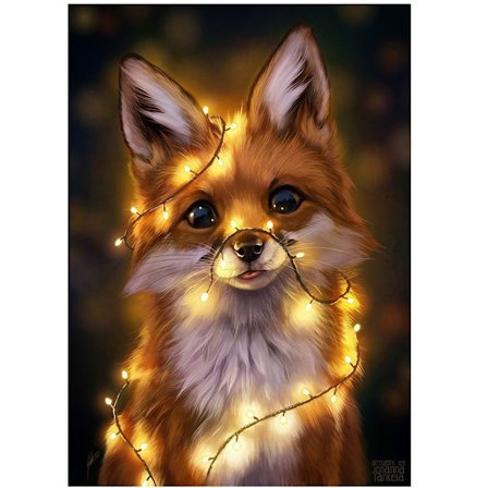 Diamond painting / Dekorativ målning DIY 5D-30x40cm-räv - high quality