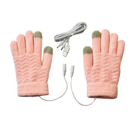 USB uppvärmda elektriska vantar dam vinter varma dubbelsidiga
