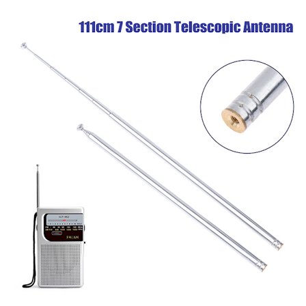 111 cm 7-sektion helkanals Am Fm Radio Universal Telescopic A