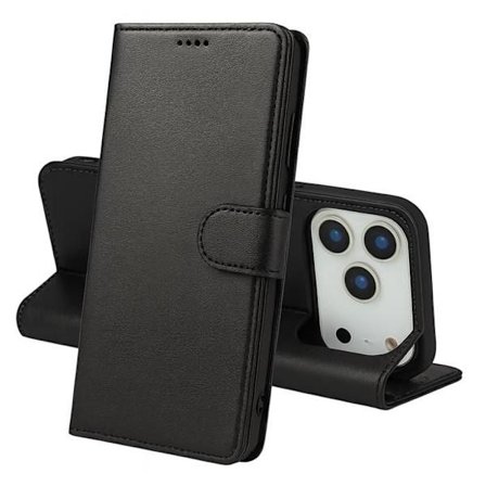 Coque til iPhone 17 PRO - Sorte Wallet med Magnetisk Klap og Kortplads Phonillico