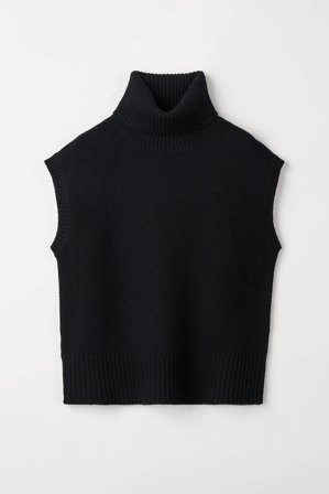 Soft Goat - Turtleneck Vest - Women cashmere sweater - L - Black
