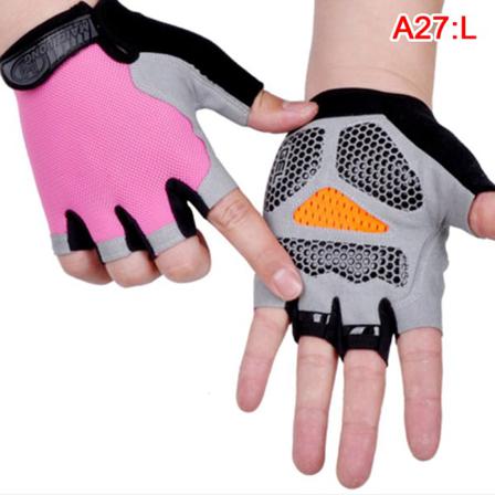 Cykling Anti-slip Anti-svett Herr Dam Half Finger Handskar Breat