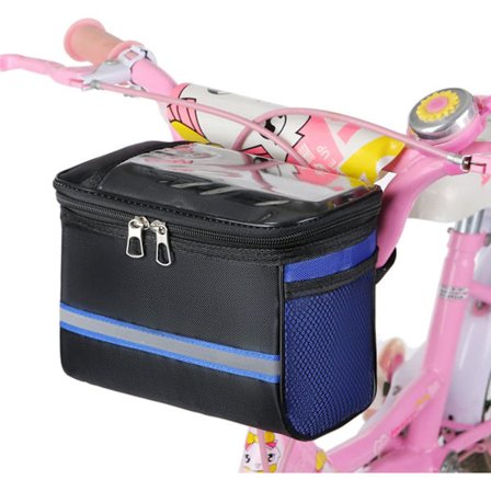 Front cykel scooter kurv til børn Børns cykel styr taske med klar telefon pung til drenge piger mænd kvinder MTB racercykel