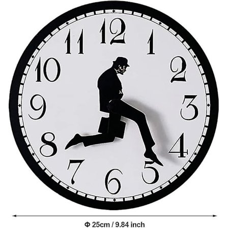 Ministry Of Silly Walks Klok, Komisk Kreativ Inspirasjon Ministry Of Monty Python Silly Walk Veggklokke