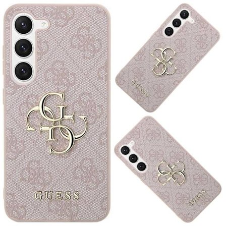 Guess 4G Big Metal Logo beskyttelsesdeksel til Samsung Galaxy S24 - rosa