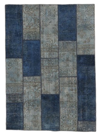 Patchwork Tæppe Moderne Sort/Mørkegrå (Uld, Persien)