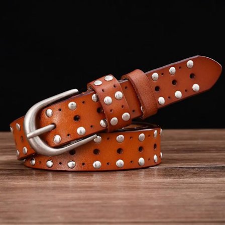 NYT Dame Taljebælte Mode Kvinder Nittebælte Udhulet bælte bredde: 2.8